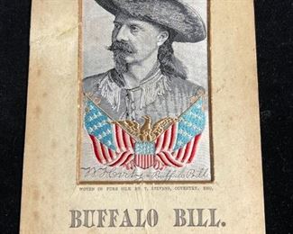 057 Original Stevengraph Commemorating Buffalo Bill