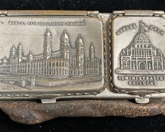 058 1893 Chicago Worlds Fair Two Lid Coin Purse