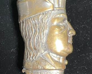 069 Christopher Columbus Figural Match Safe for 1892 Worlds Fair