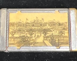 075 1907 Jamestown Exposition Match Safe