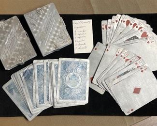 081 Worlds Fair Aluminum Litho Playing Cards