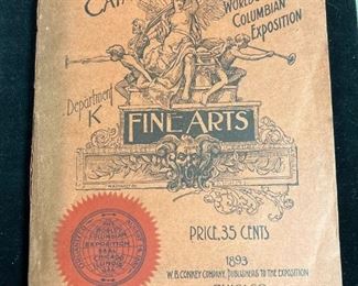 118 1893 Official Catalogue of Exhibits, Worlds Columbian Exposition, Fine Arts