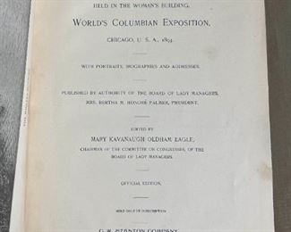 148 The Congress of Women, held in the Womans Building, Worlds Columbian Exposition
