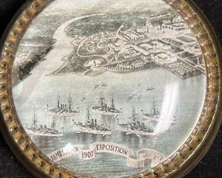 157 1907 Jamestown Exposition Paperweight