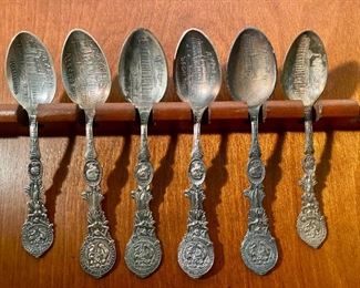 219 Six Yukon Pacific Expo Souvenir Spoons