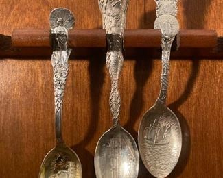 222 Colombian Exposition Sterling Souvenir Spoons