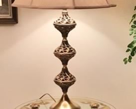 One of Pair of Rembrandt Lamps
