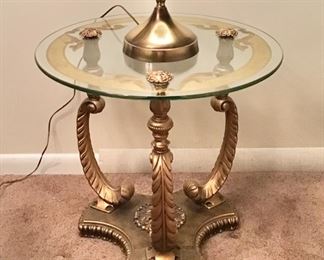 Close up of side table 