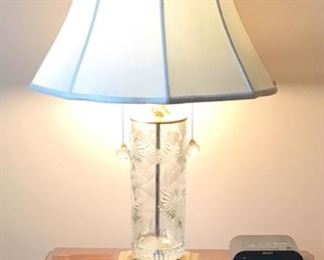 Dresden Crystal and Brass Lamps 