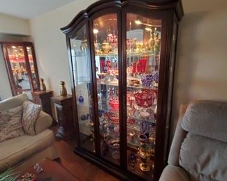 100's of pieces of vintage and antique glass, clear to colored cut glass, Bohemian glass, Victorian glass, Waterford crystal, Val St. Lambert, Baccarat, Satsuma pottery, Chinese pottery and lots more.