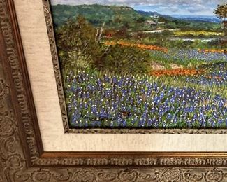 Growing up in Central Texas, Manuel Garza is well acquainted with the Texas hill country scenery. His goal is to recreate this scenery to perfection, capturing in oil the thick heat, bold sunlight, and cool shade of the state. 