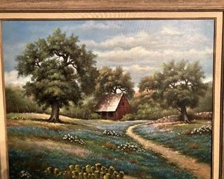 "Pastoral Landscape" by Tibor Tasnadi - 24 inches x 30 inches. (Tasnadi spent the last few years of his life in Texas providing paintings for many galleries in Colorado, Texas and California.)
