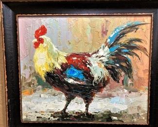 Colorful rooster art