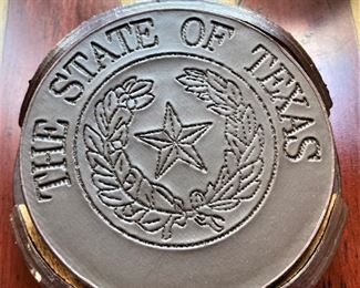 "The State of Texas " leather coasters
