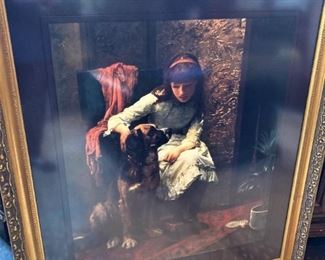Large picture - girl with her dog