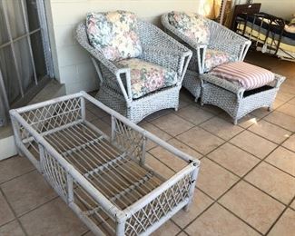 WICKER  always in the enclosed sun room