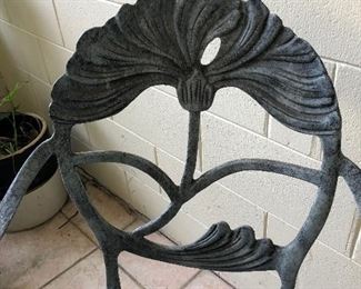 Detail on the wrought iron chairs