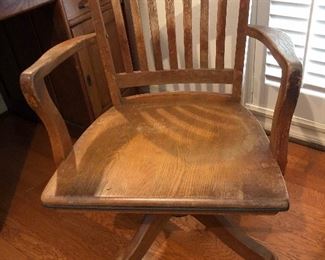 Wood desk chair