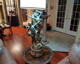F. Moreau bronze lamp