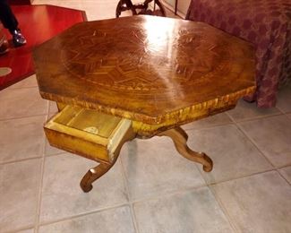 Antique inlayed table