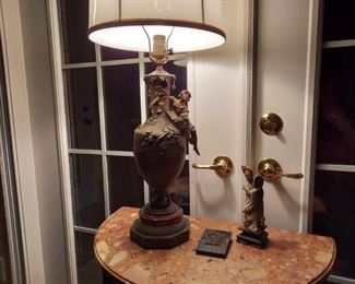 F. Moreau bronze lamp