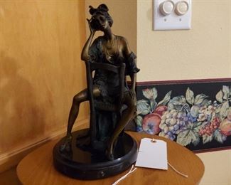 Louis Icart bronze Salon Girl