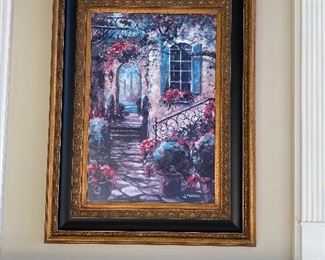 Large Bobby Sikes print, signed and enhanced 
beautifully framed