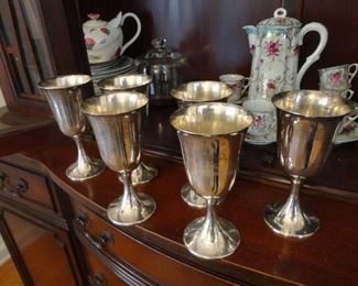 6 Sterling Silver Gobblets