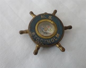 M S Stockholm Scandinavian Swedish American Cruise Line  Compass ( 1940's)