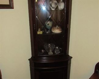 Mahogany corner cabinet