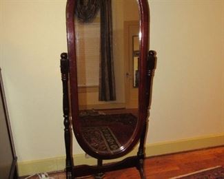 Mahogany Cheval mirror