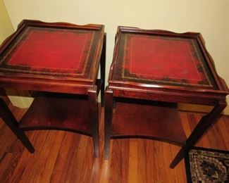 Vintage red leather tops