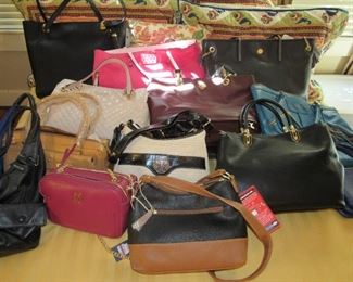 Designer purses with tags