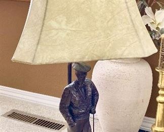 Vintage Golfer Lamp.