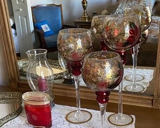 One of several sets of colorful stems