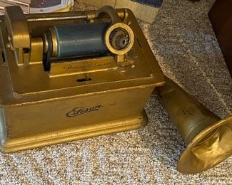 Antique Edison talking machine, will need restoration.