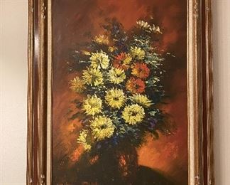 LARGE Floral Oil Painting