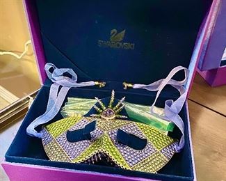 Super Elegant Swarovski Masquerade Mask in original box.