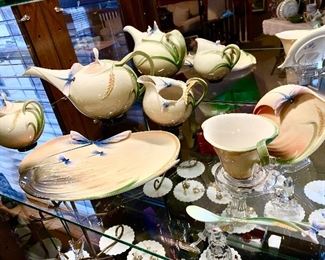 Beautiful Dragonfly set of Franz Fine China.