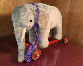 Steiff Elephant On Wheels