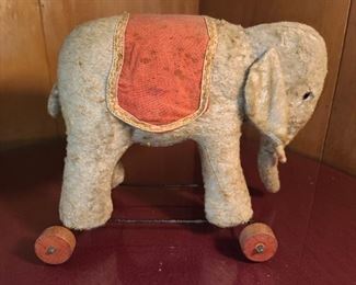 Steiff Elephant On Wheels