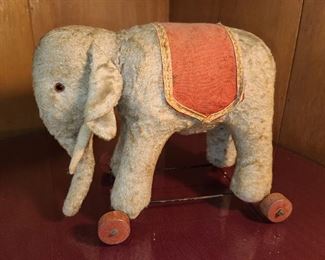Steiff Elephant On Wheels
