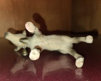 Vintage Flocked Elk Toy Figure