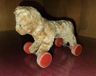 Steiff Cat On Wheels