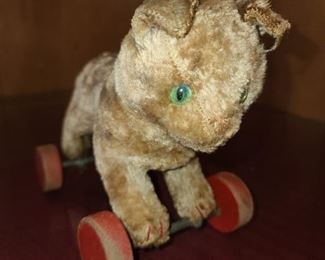 Steiff Cat On Wheels
