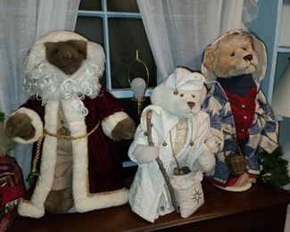 Handmade Christmas Teddy Bears Signed By The Artist