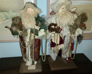 Virginia's American Folk Dolls Santa Dolls