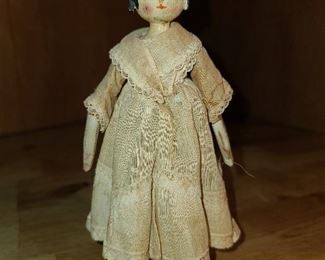 AMAZING ANTIQUE HANDCARVED WOODEN DOLL