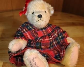 Steiff Christmas Bear (Hand Signed By Barbara Isenberg -Founder And Creative Director Of North American Bear!)