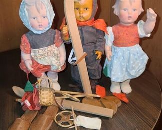 Hummel Dolls W/ Clothing & Accessories